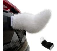 Remote Control Electric Car Tail, Cute Fuzzy Tail Car Decoration, Rechargeable Plush Wagging Moving Animal Tails, Universal Auto Trunk Exterior Accessory for Cars, SUV (White)