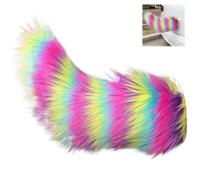 Remote Control Electric Car Tail,Cute Fuzzy Wagging Moving Tail CarDecoration,Rechargeable Moving Tails,Fluffy Plush Animal