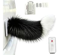Remote Control Electric Car Tail, Cute Fuzzy Wagging Moving Tail, Rechargeable Plush Animal Moving Tails, For RV Travel Trucks Motorcycle