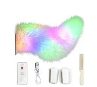 Remote Control Electric Car Tail LED Light Rechargeable Wagging Faux Tail Car Exterior Decoration Cute Plush Ţail Trunk Hanging Cosplay Çar Accessory Universal Fit For All Vehicles