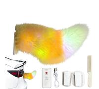 Remote Control Electric Car Tail LED Light Rechargeable Wagging Faux Tail Car Exterior Decoration Cute Plush Ţail Trunk Hanging Cosplay Çar Accessory Universal Fit For All Vehicles