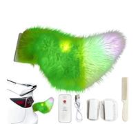 Remote Control Electric Car Tail LED Light Rechargeable Wagging Faux Tail Car Exterior Decoration Cute Plush Ţail Trunk Hanging Cosplay Çar Accessory Universal Fit For All Vehicles