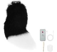 Remote Control Electric Car Tail, Rechargeable Fuzzy Wagging Moving Tail Car Decoration, Cute Plush Animal Tails Ornament with Adjustable Speed Universal Fit Accessory for Auto Trunk Bumper Motorcycle