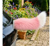 Remote Control Electric Car Tail - Sound Activated Wiggly Plush Cat Tail | Rechargeable Moving Ornament For Car Window Interior, Cute Accessory For Cosplay Themed Events & Holiday Party