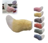 Remote Control Electric Wiggle Car Tail,Cute Fuzzy Wagging Moving Tail for Car Exterior Decoration, Rechargeable Auto Trunk Decoration & Charm Cosplay Accessory (Yellow)