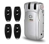 Remote Control Electronic Door Lock Keyless Anti-Theft Door Lock with 4 Remote Control Home Security Deadbolt