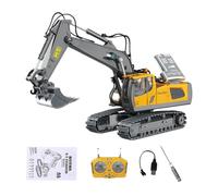 Remote Control Excavator Toy, Construction Truck Sand Digger, Construction Toys with Lights and Sounds, for Boys Ages 3-8 Indoor Outdoor Backyard Birthday Sandbox Holiday Role Playing