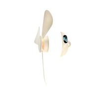 Remote Control Fan with Night Light Rechargeable 3 Modes Separable Leaves Low Noise 36dB Dorm LED Night Light Fan Portable