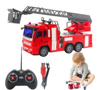 Remote Control Fire Truck Toy For (26.5×11×7 Cm) | RC Fire Truck With Lights, Watering Effect And Ladder | Construction Vehicle Toy For Home, School, Park, Kindergarten,
