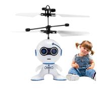 Remote Control Flying Robot Toy - Rechargeable RC Drone Helicopter with Lights, Hand Sensor Control | Fun Induction Flying Robot Toys for Kids, Indoor Aerial Game for Boys and Girls