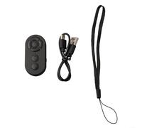 Remote Control for Hands-Free Page Turning Video Interaction and Camera Capture on Compatible Smartphones and Tablets (black)