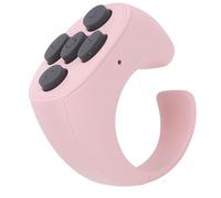 Remote Control for TikTok, Remote Control Page Turner with Charging Case, Bluetooth5.3 Page Turner, Support APP, Video, Reading, Selfie (Light Red)