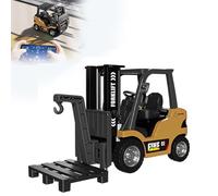 Remote Control Forklift, RC Forklift Truck Crane with Rechargeable Battery, 1/64 Scale Mini Construction Vehicle Toy for Boys Girls Kids Christmas Birthday Gifts