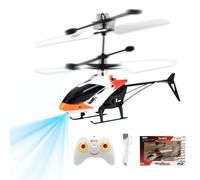 Remote Control Helicopter for Kids, RC Helicopter Toys, One Key Take Off and Landing, Easy to Fly Indoor and Outdoor Radio RC Flying, for Age 3+ Kids Party Gifts (Yellowish-White)