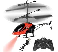 Remote Control Helicopter, RC Helicopter with LED, Toy Helicopters, Helicopters for Boys, One Key Take Off Landing, Aircraft Indoor Flying Toy, Ideal Festival Gifts for Boys Adults, Red