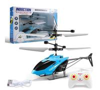Remote Control Helicopter, RC Helicopters Toy Mini RC Helicopter Remote Control Flying Toy Controlled Aircraft Indoor Airplane Toys Mini Helicopters Models Gifts for Birthday(Blue,25*25*25cm)