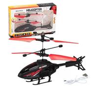 Remote Control Helicopter, RC Helicopters Toy Mini RC Helicopter Remote Control Flying Toy Controlled Aircraft Indoor Airplane Toys Mini Helicopters Models Gifts for Birthday(Red Black,21.7*14*5cm)