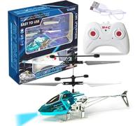 Remote Control Helicopter, RC Helicopters Toy Mini RC Helicopter Remote Control Flying Toy Controlled Aircraft Indoor Airplane Toys Mini Helicopters Models Gifts for Birthday(Blue,19.5*16*11.2cm)