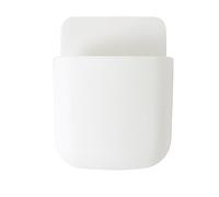 Remote Control Holder,Wall Mounted Phone Holder,Self-adhesive Space-Saving Remote Control Key Pen Mobile Phone Storage Box Holder for Home Office White