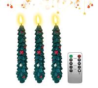 Remote Control LED Candles: Elegant Size 24.5cm, Strong ABS, Flameless Design, Create Holiday Atmosphere with Adjustable Brightness | Elegant Home Decor For Nights