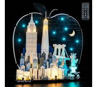Remote Control Led Light Set Compatible with Lego 21066 New York City-The Big Apple (No Model), Decoration Lighting Set Compatible with Lego New York City-The Big Apple Building Blocks