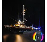 Remote Control Led Light Set Compatible with Lego 21350 Jaws (No Model)
