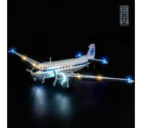 Remote Control Led Light Set Compatible with Lego Dougla DC-3 PAN AM Airliner 11378 (No Model), Decoration Lighting Set Compatible with Lego Dougla DC-3 PAN AM Airliner Building Blocks