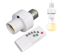 Remote Control Light Socket - E27 Bulb Base Holder | Timing Function Wireless Lamp Base Holder For Closet Bedroom Attic Stairwell Garage Home | Easy Install Energy Saving Lighting Accessory For Indoor