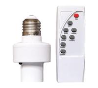 Remote Control Light Socket | E27 Bulb Holder with Controller - Wireless Timing Function Lamp Base Holder for Ceiling Fixture Home Closet Garage Bedroom Living Room