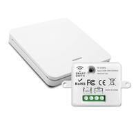 Remote Control Light Switch 240V, Wireless Light Switch Kit, No Wiring Required, Easy-Installing, with Mini 10A Receiver IP44 Waterproof Remote Control Wall Switches Panel for Lamps Fans House