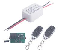 Remote Control Light Switch DC 12V 24V 5V-36V 1CH RF 433Mhz Wireless Relay Switch Receiver Module 2 Transmitters, Learning Code Smart Home Appliance Remote Switches (DC 5V-36V/ 2* Controller)