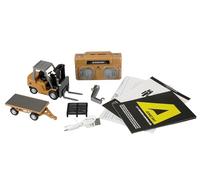 Remote Control Mini Metal Forklift with Trailer Proportional 8 Channel 1:64 RTR Children 6+ Years