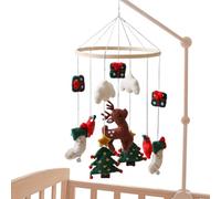 Remote Control Mobile | 40 cm Mobile Christmas | Reindeer Christmas Tree Decoration | Felt Hanging with Reindeer and Trees for Decoration of Festive Nativity Scene for St