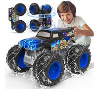 Remote Control Monster Truck, 1:16 Car Remote Control for Children with Lights, 360° Rotations, Walking Upright/Upside Down, Remote Control Cars for Children 4, 5, 6, 8+ Years
