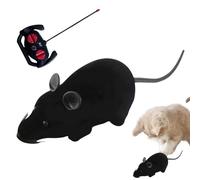 Remote Control Mouse - Black ABS Electronic Motion Toys For Cats | Cat Toy With Squeaky Mouse Moving, Battery Operated, Mimics The Movement Of Real Prey,