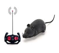 Remote Control Mouse Cat Toy, HIMM Wireless Electronic RC Mouse Rat Pet Toy Running Wheel Plush Rat Chasing Prank Toy for Cats Dogs Pets Kids Novelty Gift (Grey)