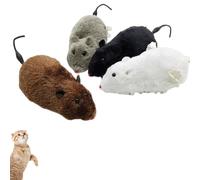 Remote Control Mouse Cat Toy, Novelty Realistic Plush Clockwork Mouse With Tail, 3PCS Funny Interactive Moving Pet Play Supplies For Kitten And Pets, Random Color