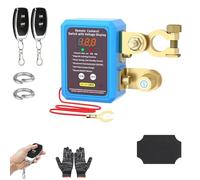 Remote Control of Car Devices for Anti-Theft Safety, Remote Battery Disconnect Switch with Digital Display, 12V, 240A Smart Voltage Car Kill Switch for Cars, Trucks, RVs (Blue)