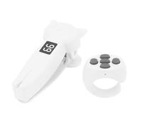 Remote Control Page Turner, Portable BT Remote Clicker Camera Shutter, Dual Mode HD Digital Display Design, Quiet Remote Page Turner for Electronic Book Phone Tablet (White)
