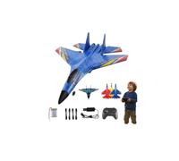 Remote Control Plane, RC Plane Airplanes with Colorful Led Lights, Rechargeable Remote Control Airplane, Skyriders Rc Jet Helicopter Gifts for Kids Boys Girls Teens Xmas & Birthday (Blue)