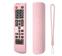 Remote Control Protective Case for Samsung Smart TV, Silicone Shock-proof Anti-Slip Protector Cover for BN59-01315A BN59-01315B BN59-01315E BN59-01315L Remote Control (Pink)