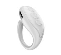 Remote Control Ring For Tiktok Scrolling Ring for Shutter Selfie Record Video Browsing Mobile Phone Selfie Page Turner Lazy Artifact for iPhone/Samsung/Huawei Bluetooth-compatible 5.3 (WHITE)
