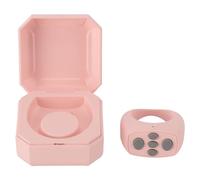Remote Control Ring, Page Turning Control, Auto Connection and Smart Hibernation, Mini Charging Compartment Design, Wide Compatibility, for Smartphones and More (Pink)