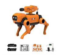 Remote Control Robot Dog Kit, Educational Assembly Toy for Boys and Girls Ages, uildable Mechanical Puppy with Remote, Creative Gift for Birthday