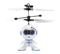 Remote Control Robot - Rc Flying Toy, Rechargeable Helicopter Drone, USB Charging Interactive Gadget | Fun Electronic Robot with Easy operatio for Kids Boys Girls Children Ages 3 Plus