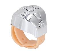 Remote Control Scroll Ring, Ergonomic Design 5.1 Easy Page Turning APP Page Turner Stable Connection to Watch Video (Silver)