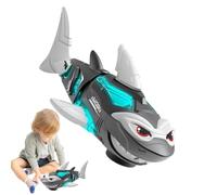 Remote Control Shark For Pool,Robotic Toy With Light And Music | Marine Animal Toys For Kids RC Shark With Light - For Boys And Girls Play In Water Beach And Bath Entertainment