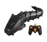 Remote Control Shark Pool with HD Underwater Camera, 2.4G Electric RC Shark & Python Toys, APP Controlled RC Boat with Double Screw, Underwater Remote Control for Adults (Black_B)