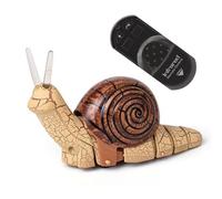Remote Control Snail Toy - ABS Electronic Build, Realistic Crawling Motion, LED Light Effects | Kids Interactive RC Animal Simulation Playset, Birthday Christmas Novelty Entertainment Gift Use