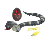Remote Control Snakes Realistic Rc Snake Prank Cob-ra Rechargeable Smart Sensing Cat Toy with Infrared Controller Snake Toys, Remote & Auto-Sensing Modes, Hilarious Prank Gifts (Black)